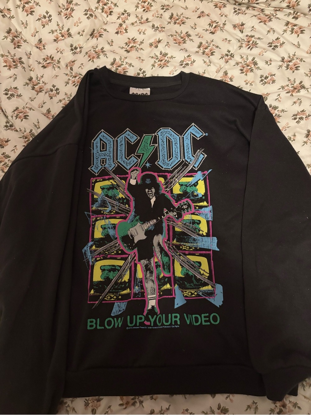 AC/DC Black Logo Crewneck Sweatshirt